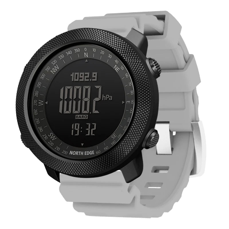 Men's Digital Sport Watch — Altimeter, Barometer, Compass, 50M Waterproof