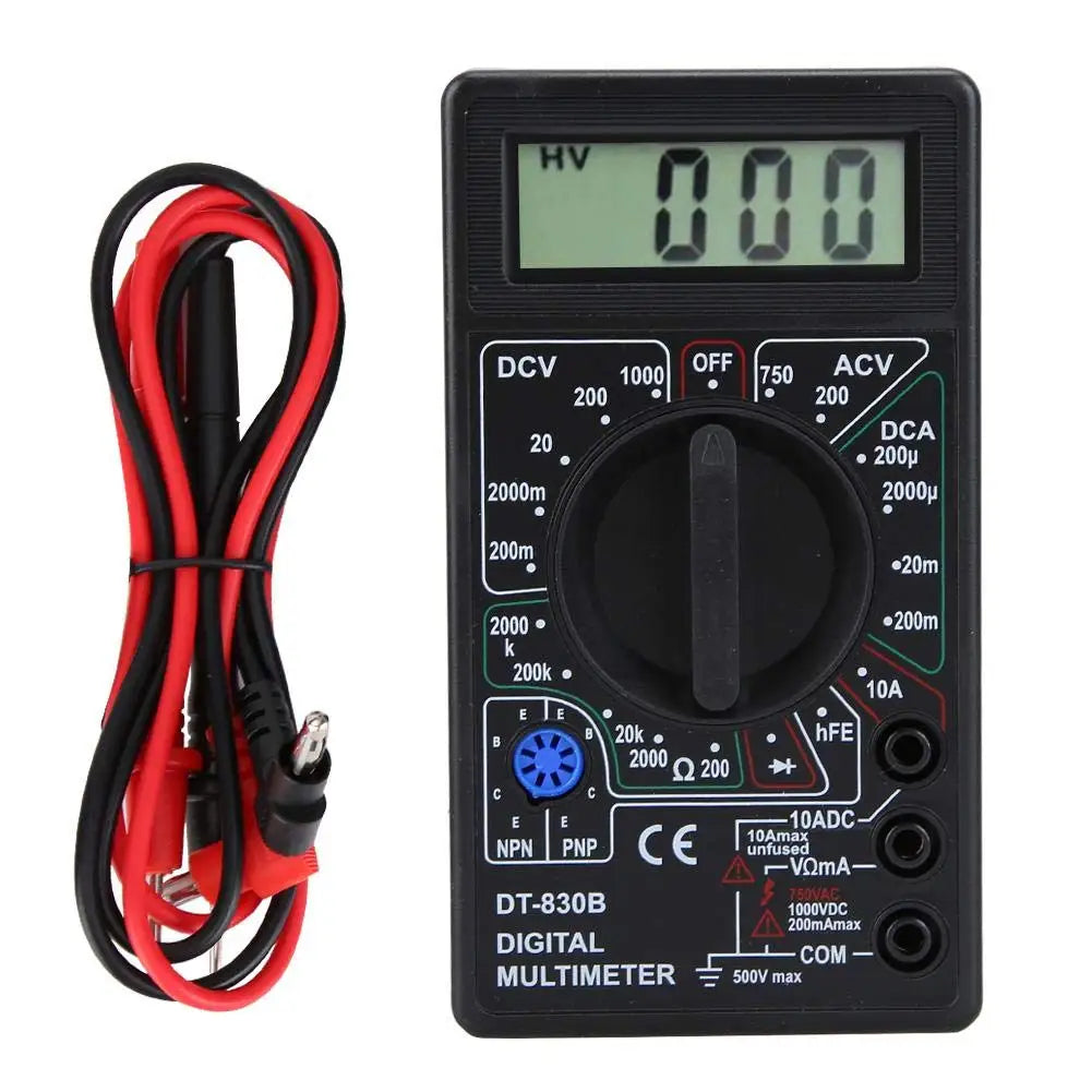 DT830B Digital Multimeter — Voltmeter, Ammeter & Ohm Tester