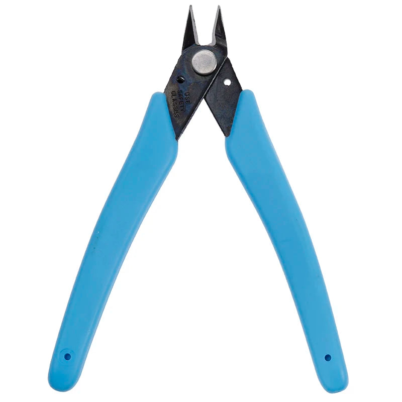 Mini Diagonal Wire Cutters — Flush Cut Side Snips with Spring Return