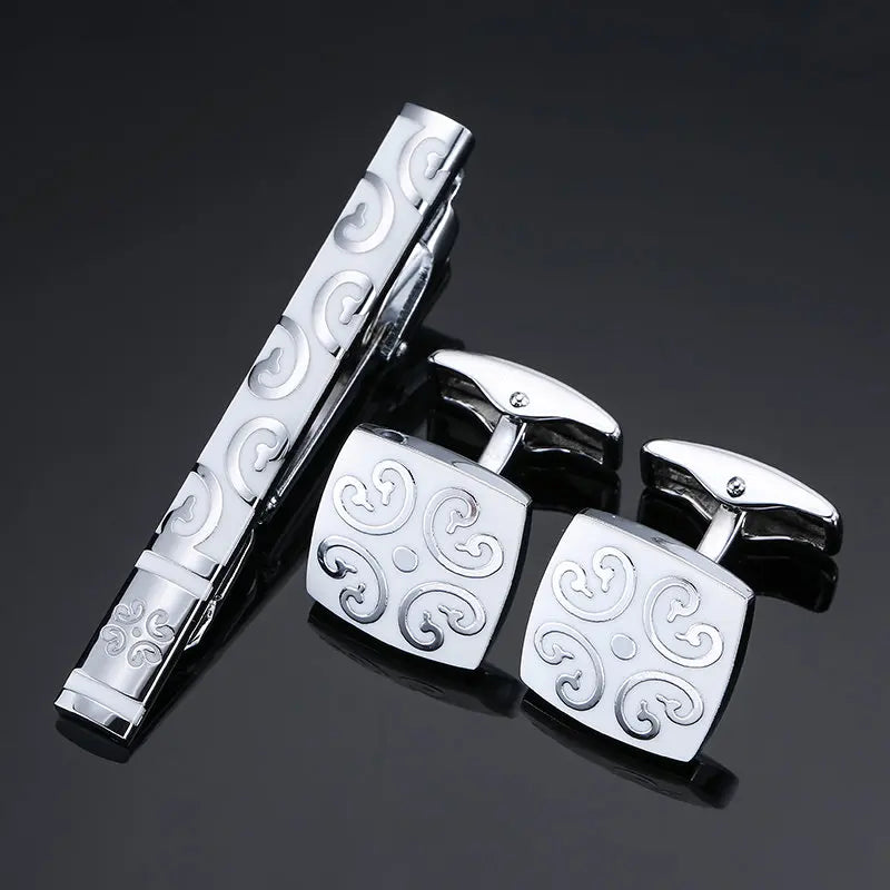 Unisex Cufflinks & Tie Clip Set | The Daily Drop