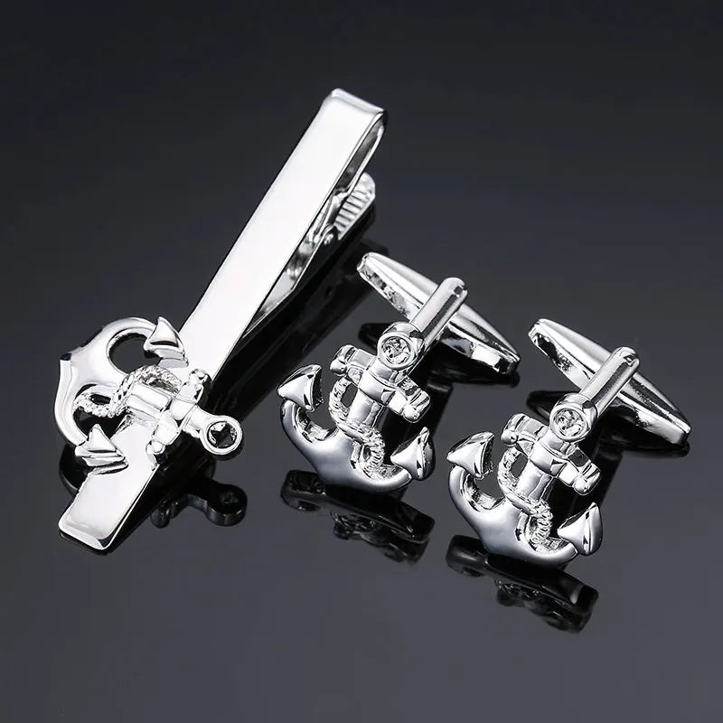 Unisex Cufflinks & Tie Clip Set | The Daily Drop