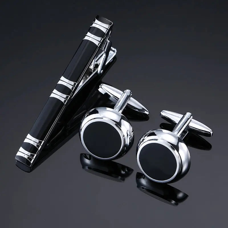Unisex Cufflinks & Tie Clip Set | The Daily Drop