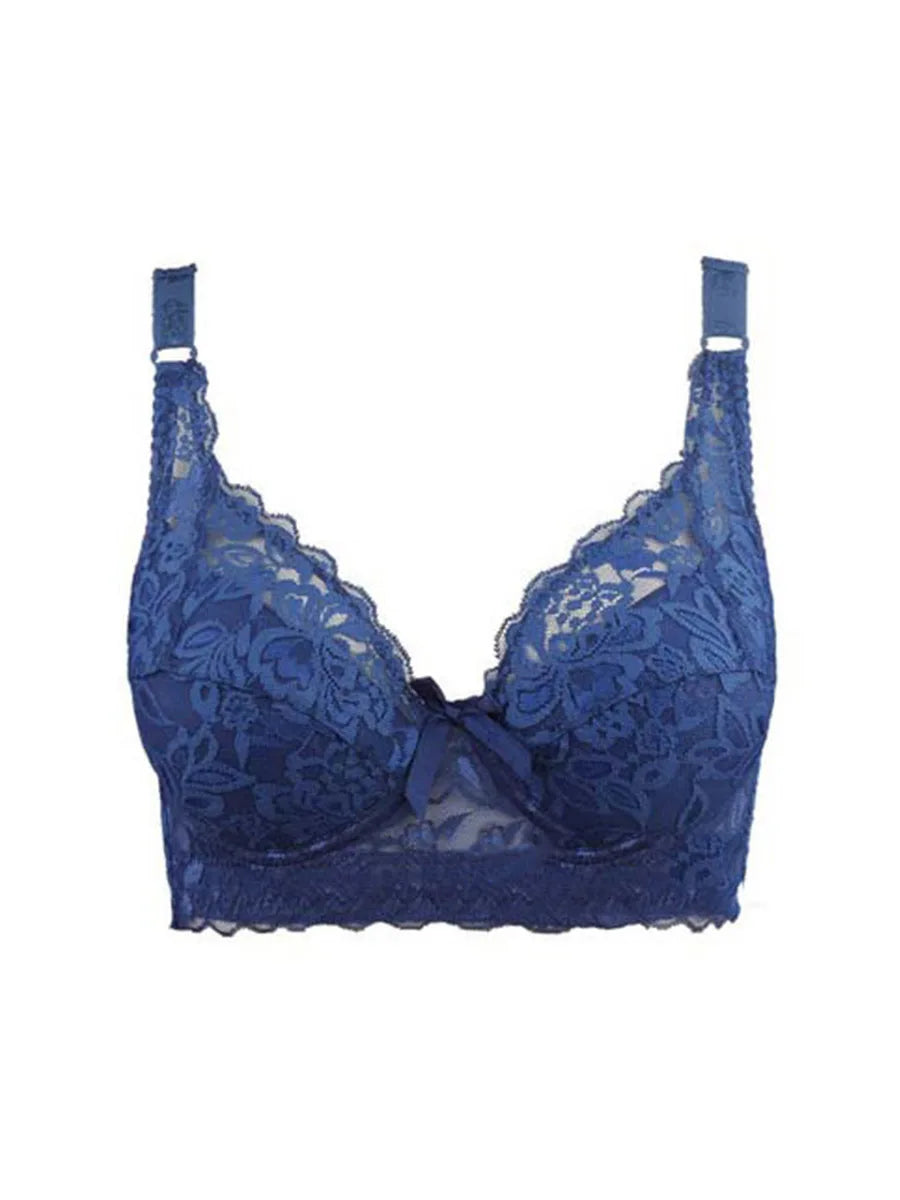 Women's Full Cup Lace Bra — Underwire, Adjustable Straps, B/C/D Cup, Sizes 34–46