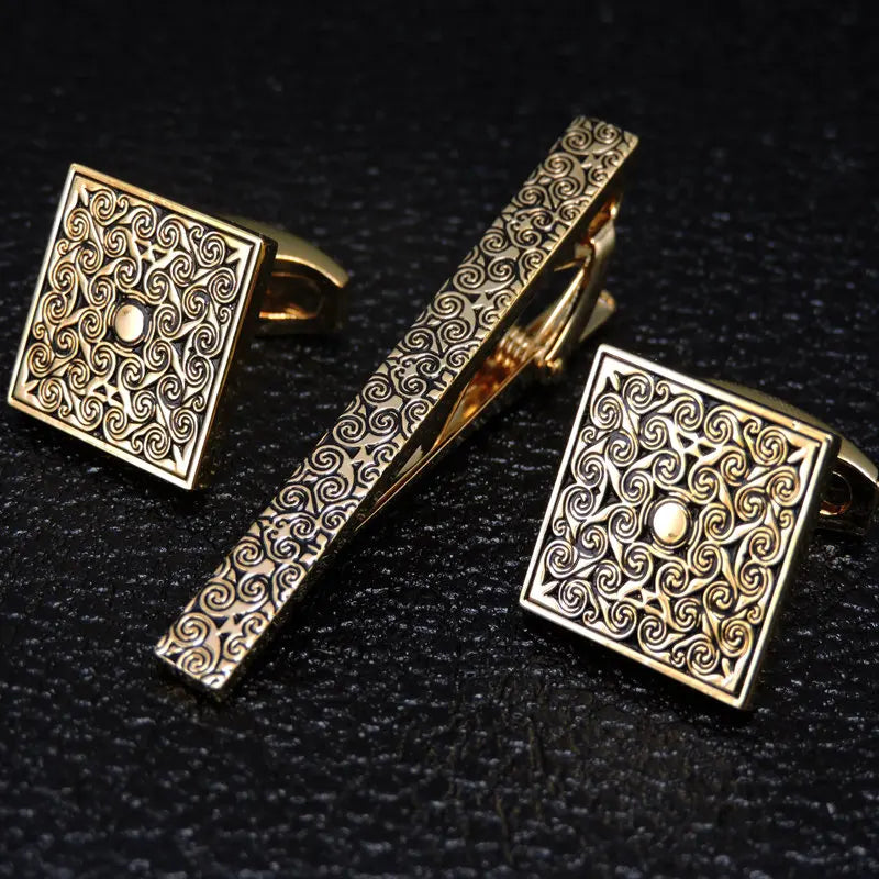 Unisex Cufflinks & Tie Clip Set | The Daily Drop
