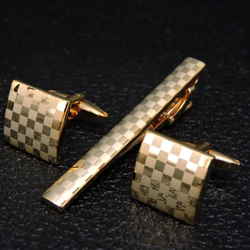 Unisex Cufflinks & Tie Clip Set | The Daily Drop
