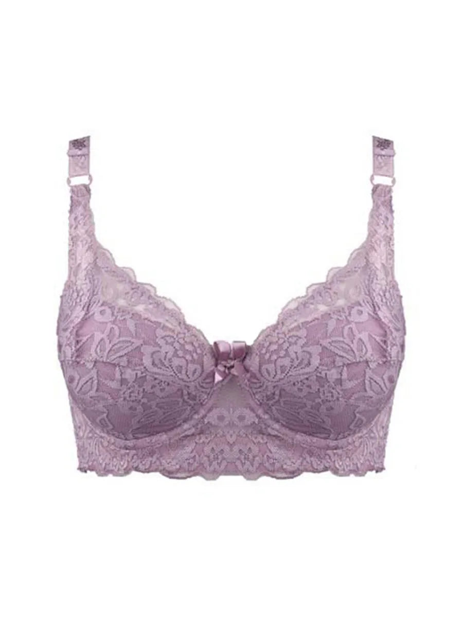 Women's Full Cup Lace Bra — Underwire, Adjustable Straps, B/C/D Cup, Sizes 34–46