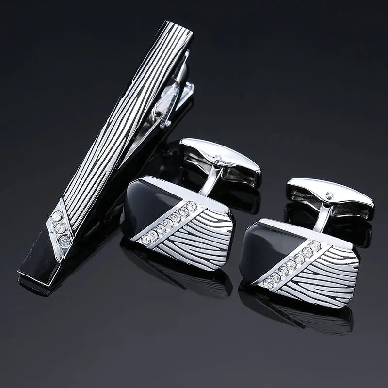 Unisex Cufflinks & Tie Clip Set | The Daily Drop