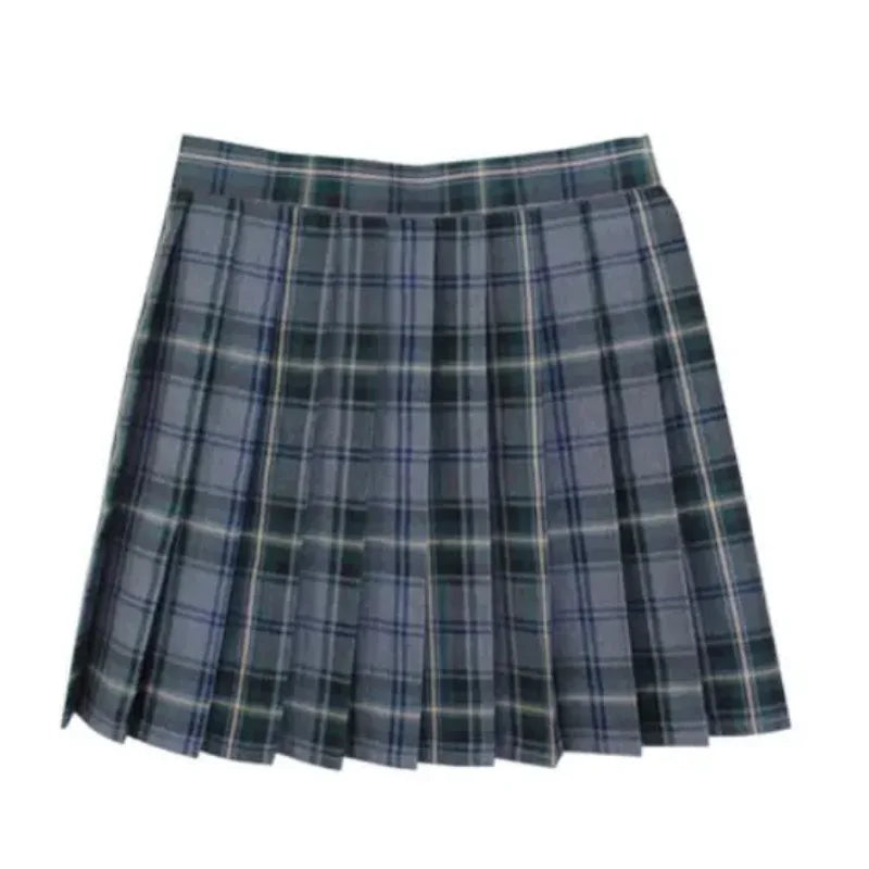 Plaid Pleated Mini Skirt