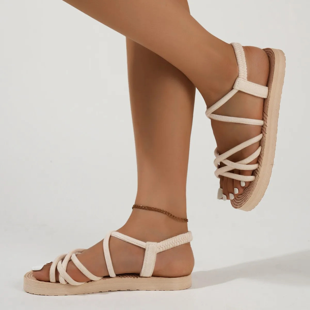 Women's Lightweight Leisure Sandals – Soft EVA Sole Slingback Flats