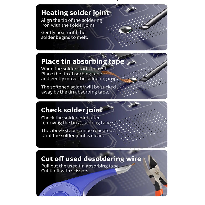 MECHANIC SR20 Desoldering Wick — Anti-Scald Solder Removal Braid