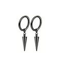 Punk Cross Magnetic Stainless Steel Stud Earrings – No Piercing Unisex
