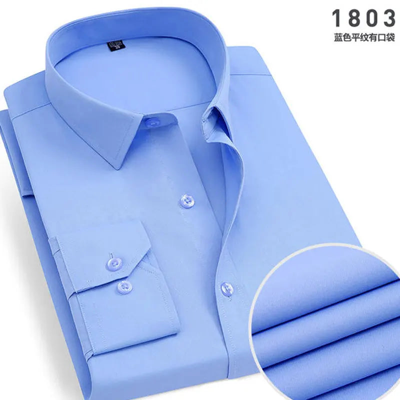 Camisa de manga larga a rayas ajustada para hombre