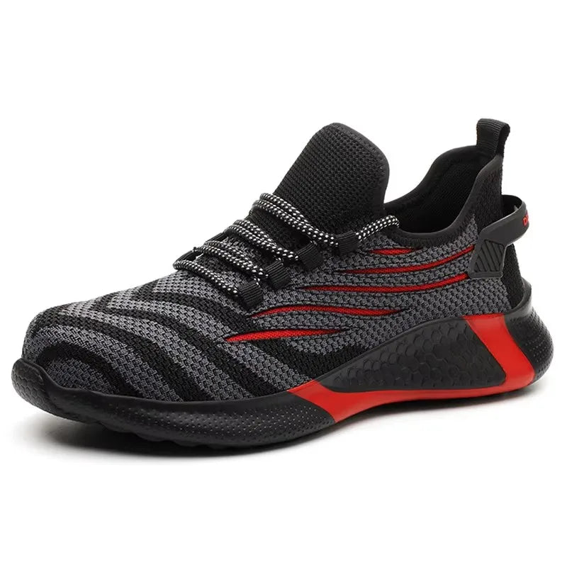 Zapatillas de seguridad con puntera de acero para mujer – Calzado de trabajo de punto colorido