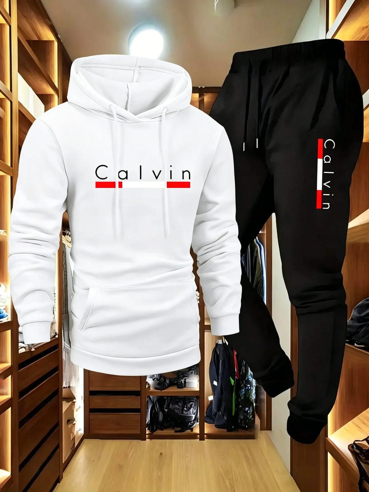 Printed Fleece Hoodie & Jogger Set