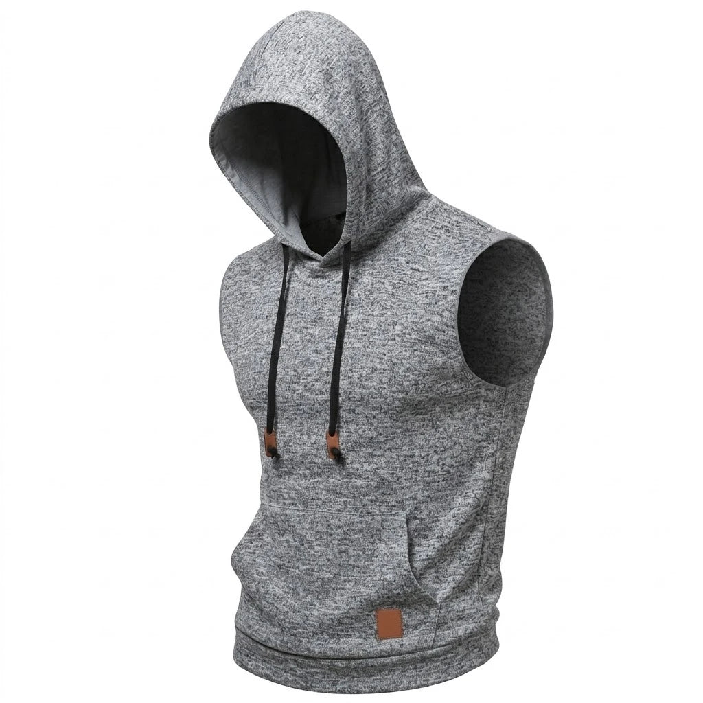 Unisex Sleeveless Hoodie Vest – Lightweight Relaxed Fit Hooded Tank Top