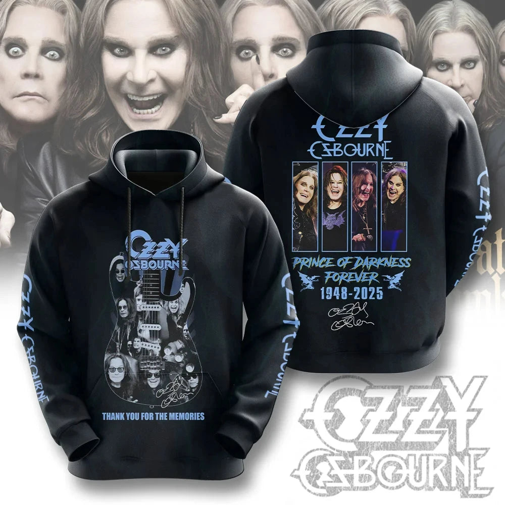 Ozzy Osbourne 3D Print Unisex Oversized Hoodie – Rock Band Fan Sweatshirt