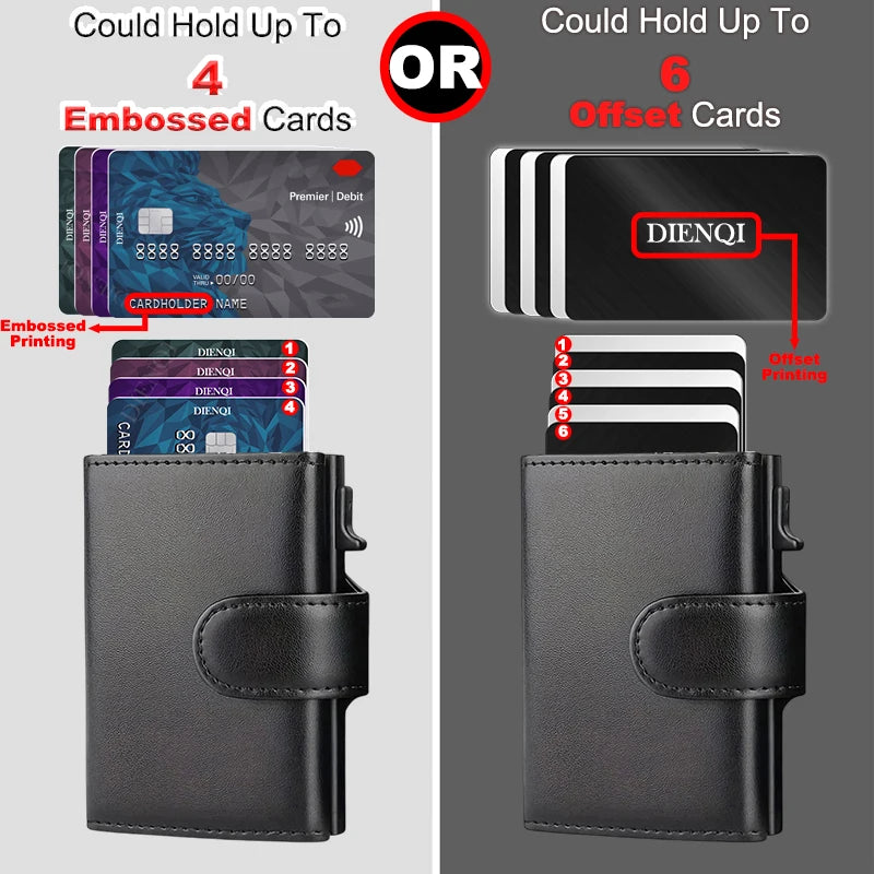 RFID Trifold Wallet — Slim Microfiber Leather Card Holder with Coin & Note Compartments