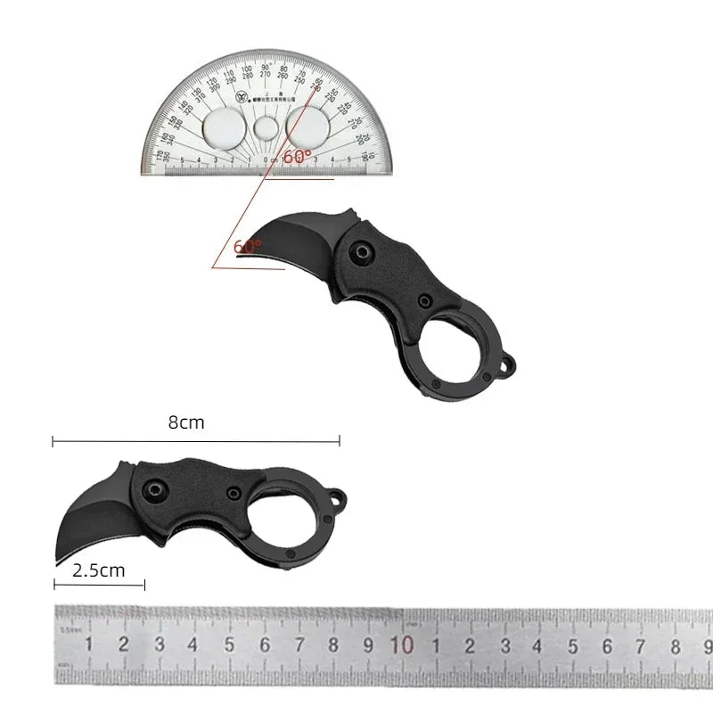 Mini Cuchillo de Bolsillo Llavero de Acero Inoxidable — Multiherramienta EDC Portátil