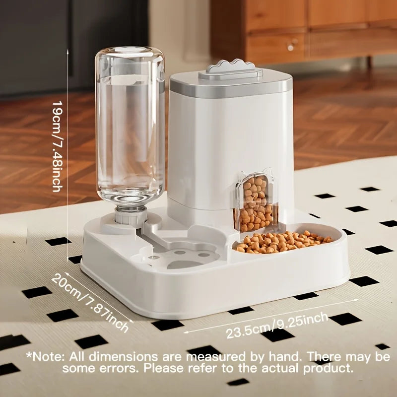 Dispensador y comedero de agua automático por gravedad para gatos – Antiderrames, gran capacidad