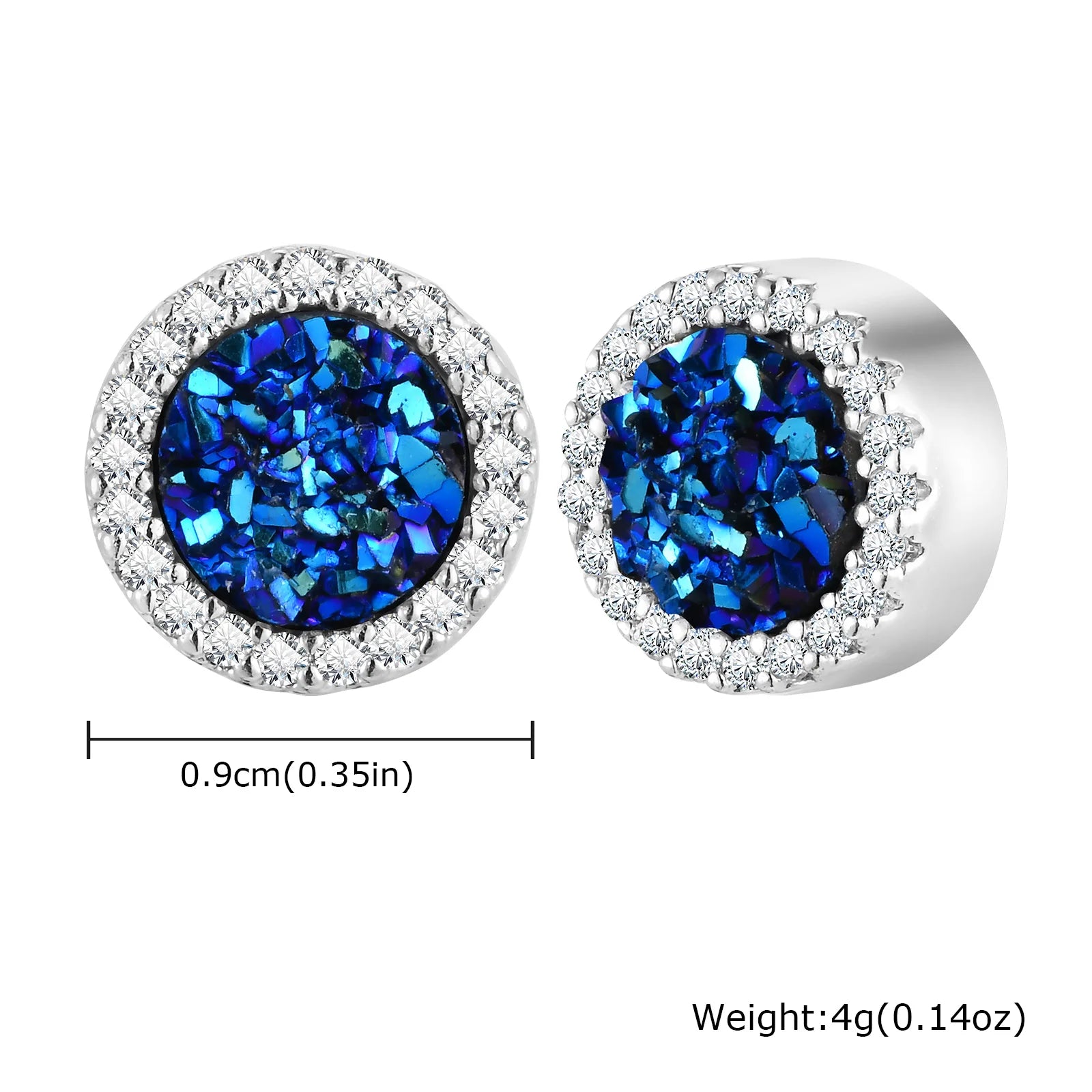 Magnetic Clip-On Zircon Earrings – No Piercing Required