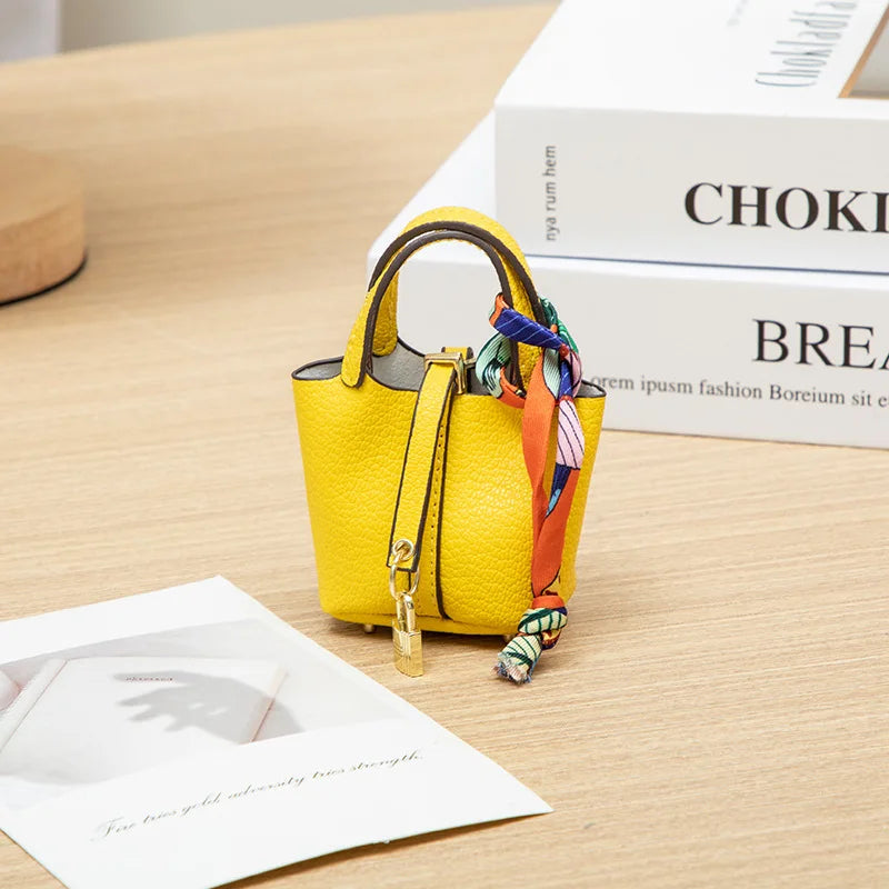 Mini Bucket Bag — Portable Earphone Case, Coin Purse & Small Accessory Bag