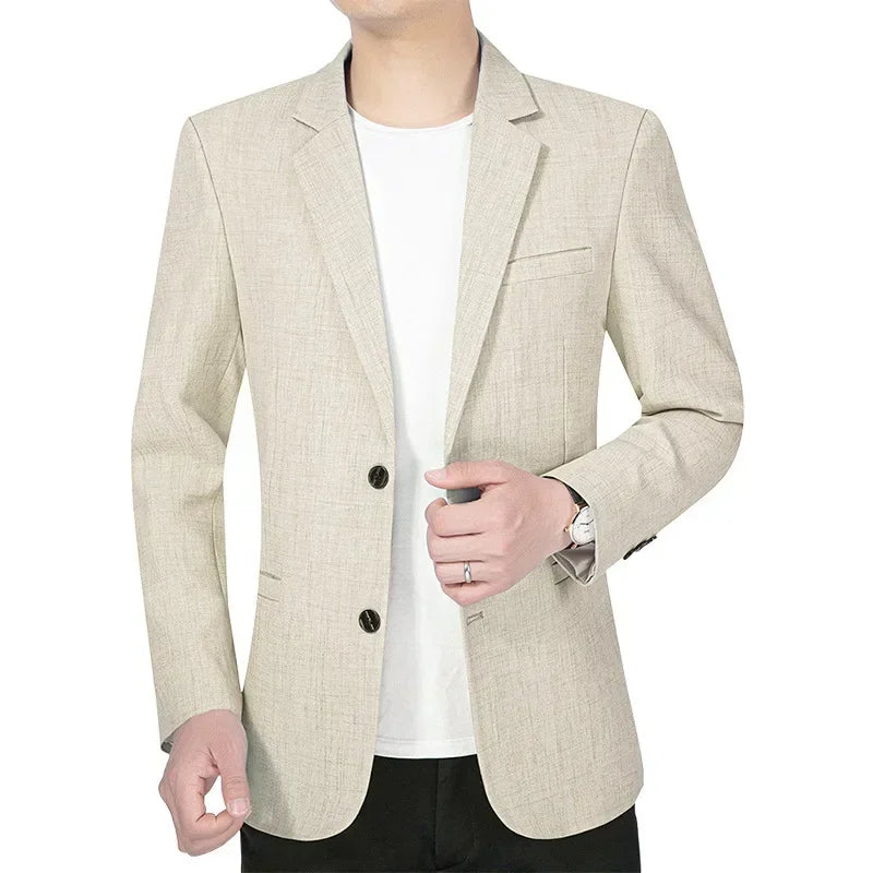 Men's Light Suit Jacket — Smart Casual Blazer for Business & Everyday Wear