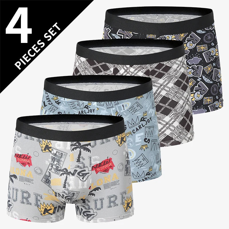 Men's Printed Boxer Shorts – 4-Pack or 10-Pack