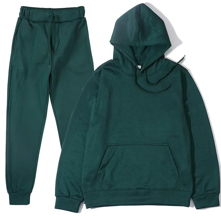Conjunto de Sudadera con Capucha y Pantalones Deportivos de Moda