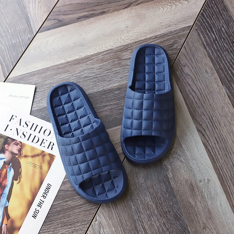 Pantuflas deslizantes de EVA para mujer – Zapatos planos antideslizantes para casa y baño