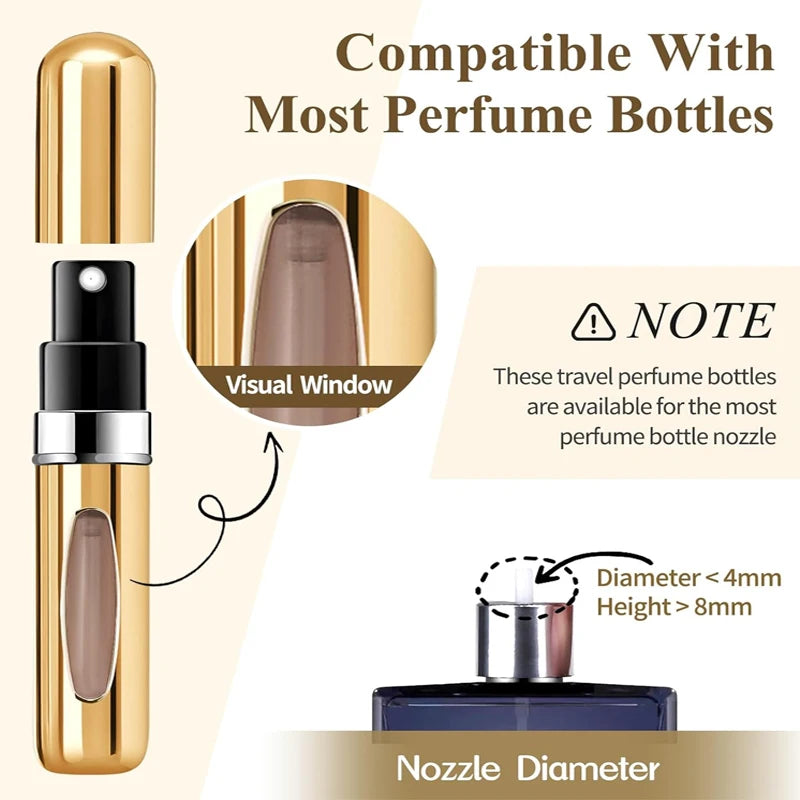 Mini Refillable Perfume Atomizer – 5ml Portable Travel Spray Bottle