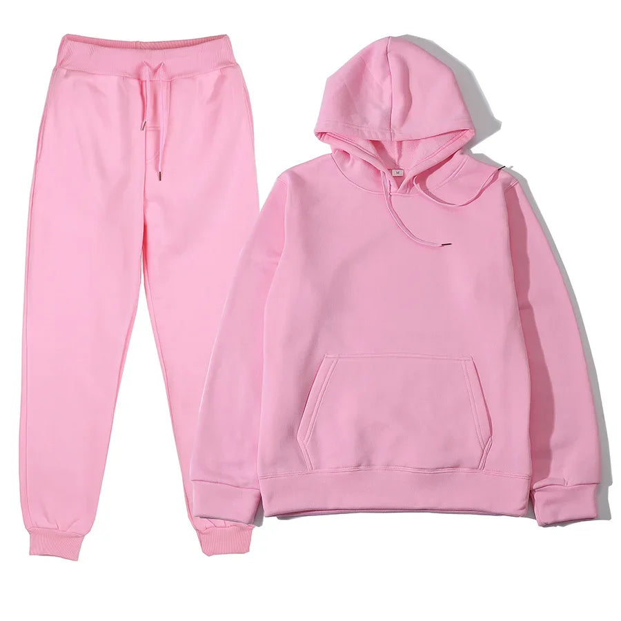Conjunto de Sudadera con Capucha y Pantalones Deportivos de Moda