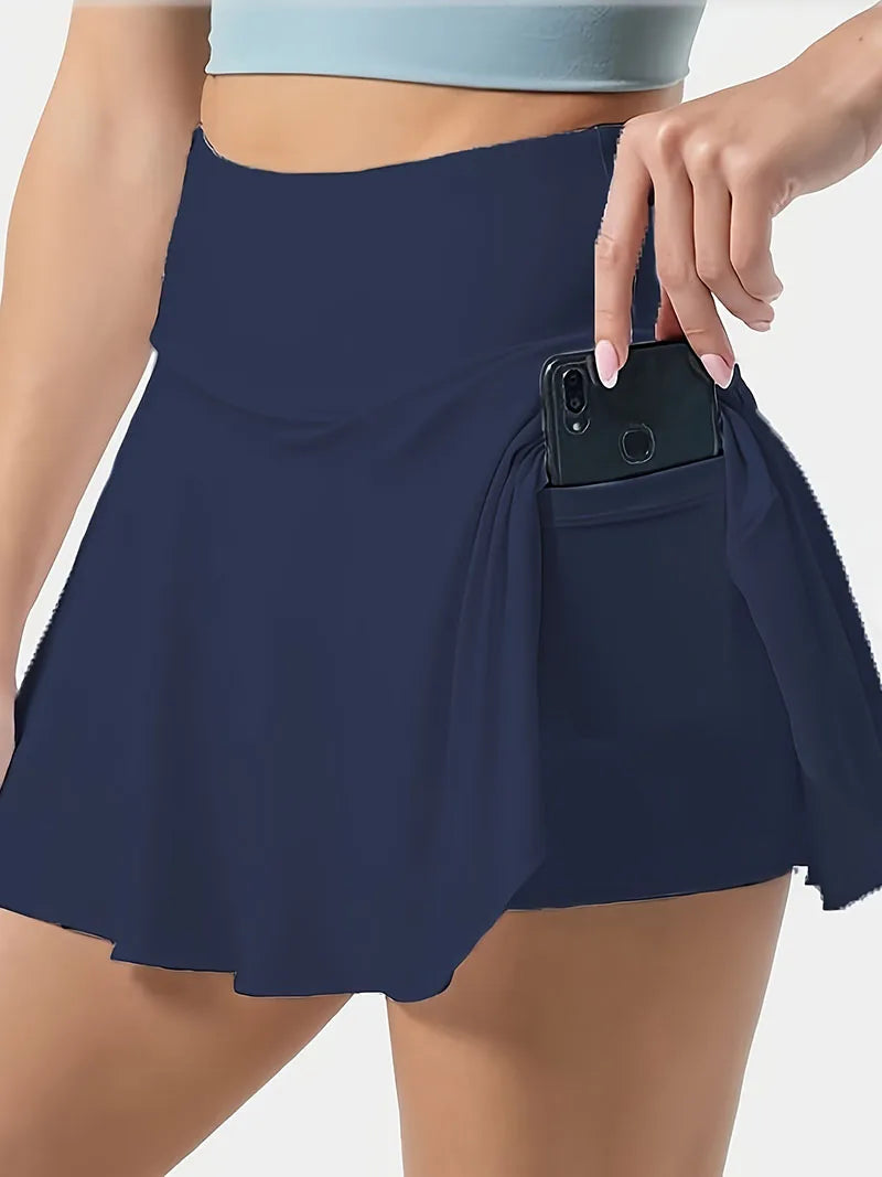 High-Waisted Tennis Pleated Skirt