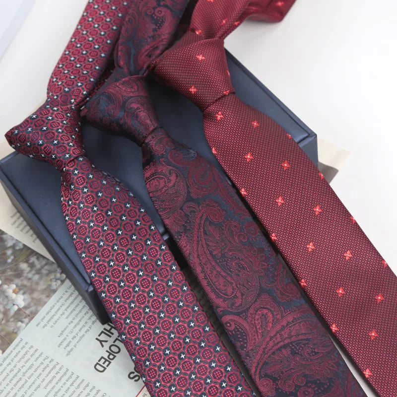 Paisley & Striped Jacquard Necktie Set – Wedding & Business