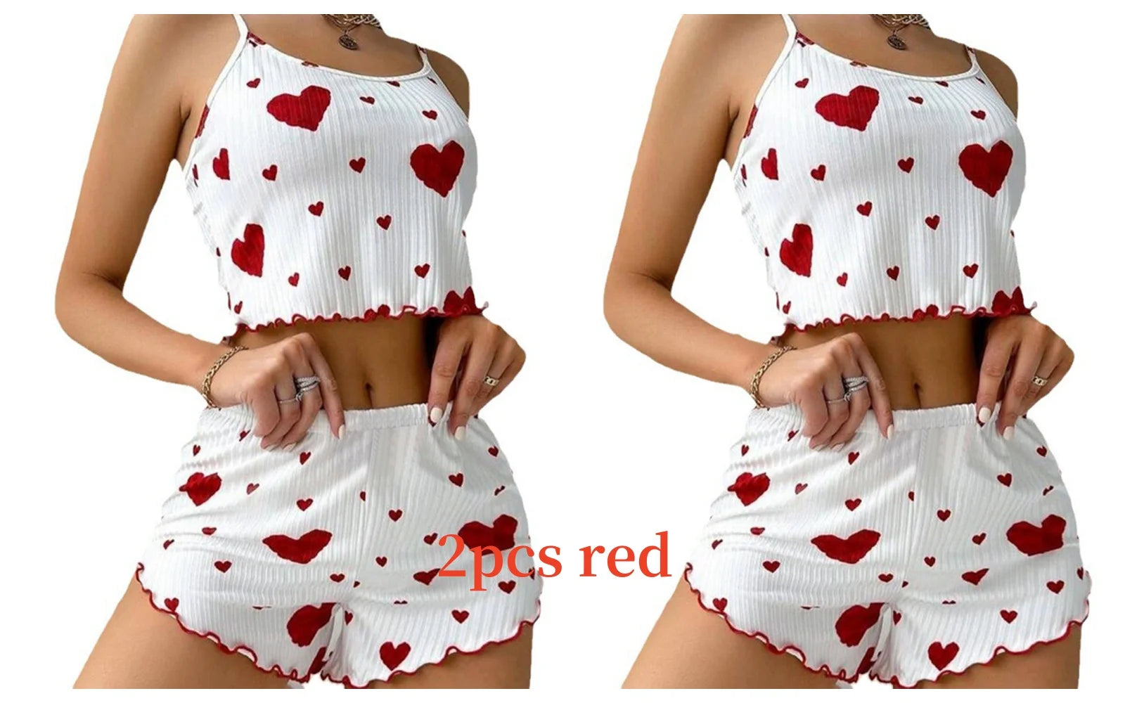 Women's 2-Piece Pajama Set – Tank Top & Shorts | Soft, Stretchy Sleepwear