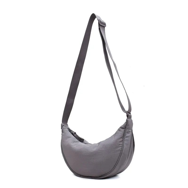 Nylon Padded Crossbody Shoulder Bag — Lightweight Travel Messenger Bag for Women