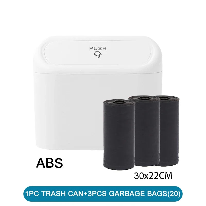 Bote de Basura para Coche con Tapa – Mini Cubo Antifugas con Bolsas de Basura
