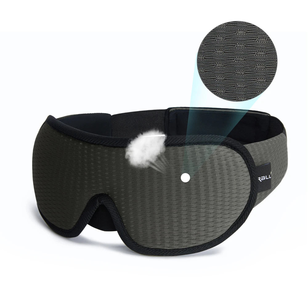 Unisex 3D Soft Padded Sleep Eye Mask – Blackout Blindfold for Travel & Rest