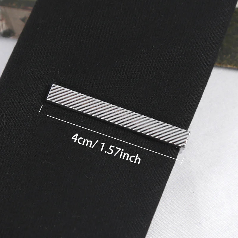 Metal Tie Bar Clip – Slim Bar Clasp for Neckties
