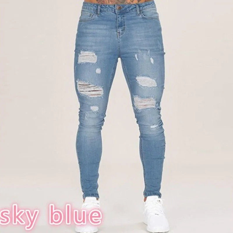 Unisex Ripped Skinny Jeans