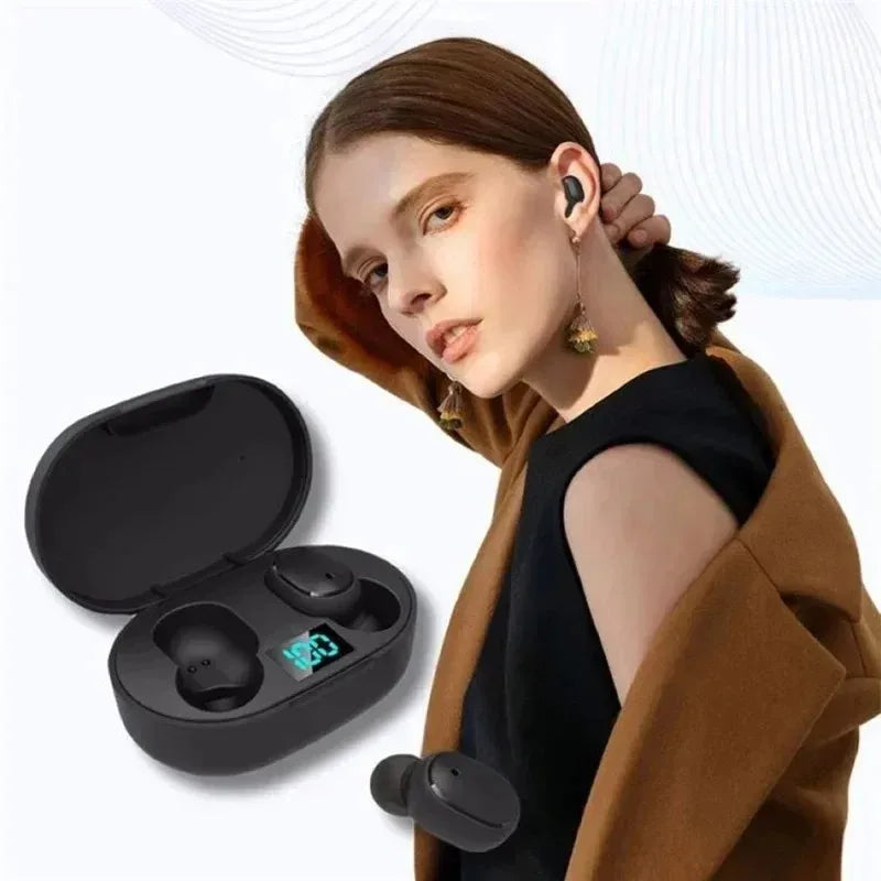 E6S TWS Wireless Earbuds | ANC, Waterproof & LED Bluetooth Headphones