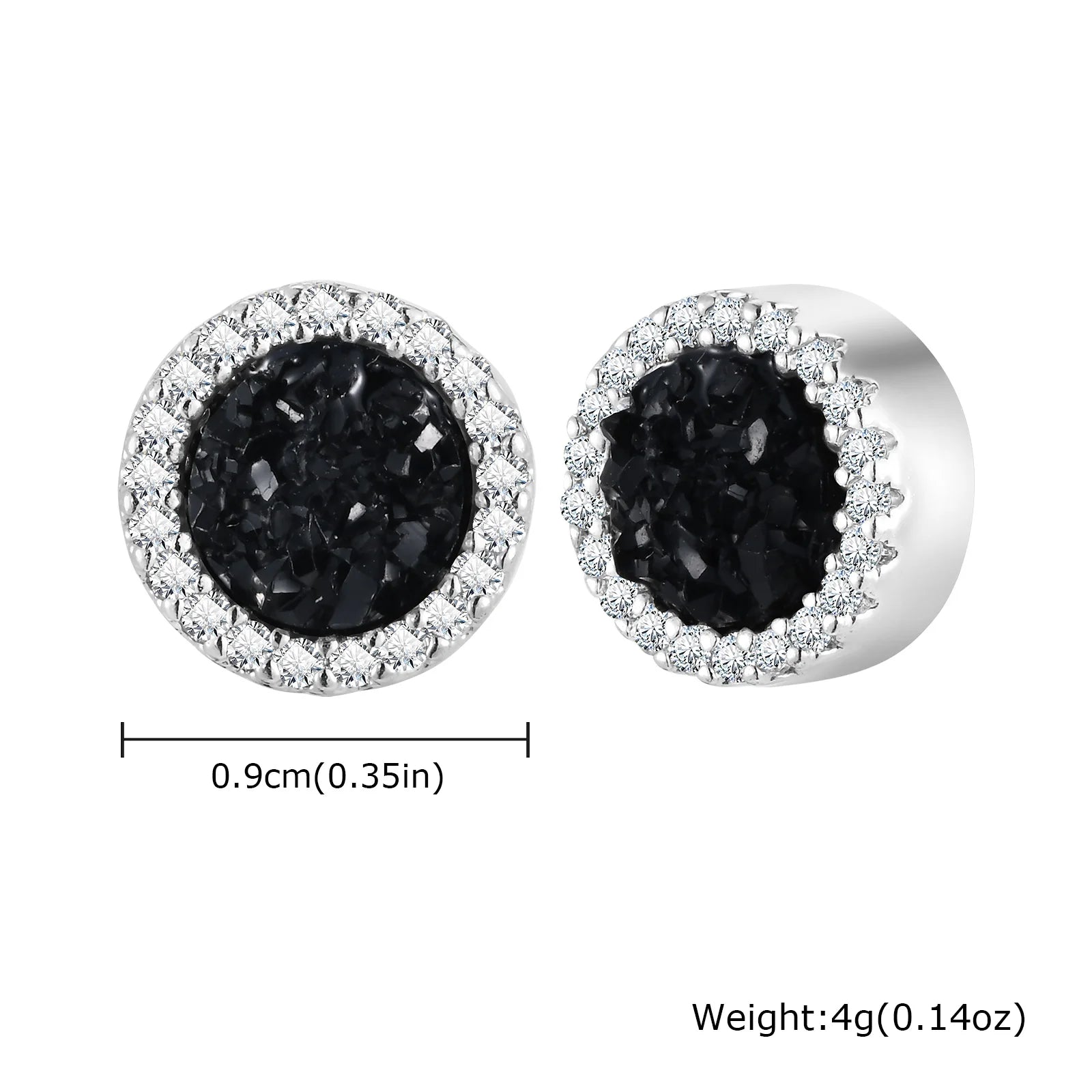 Magnetic Clip-On Zircon Earrings – No Piercing Required