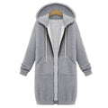 Longline Zip-Up Hoodie Coat – 5 Colors
