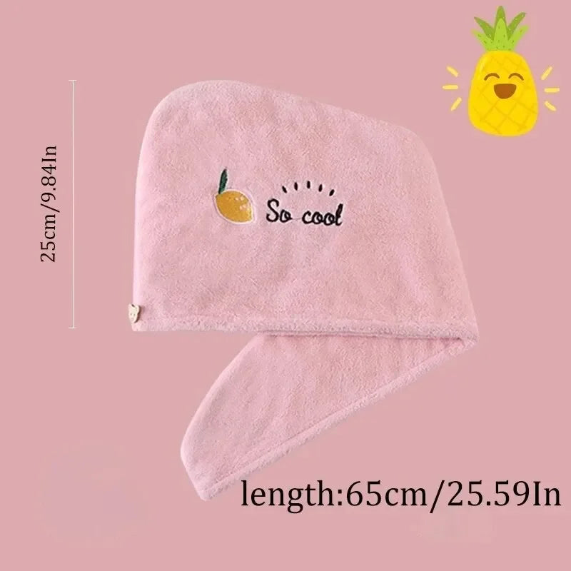 Cute Microfiber Hair Drying Towel Wrap | Super Absorbent Quick-Dry Bonnet 3 Prints