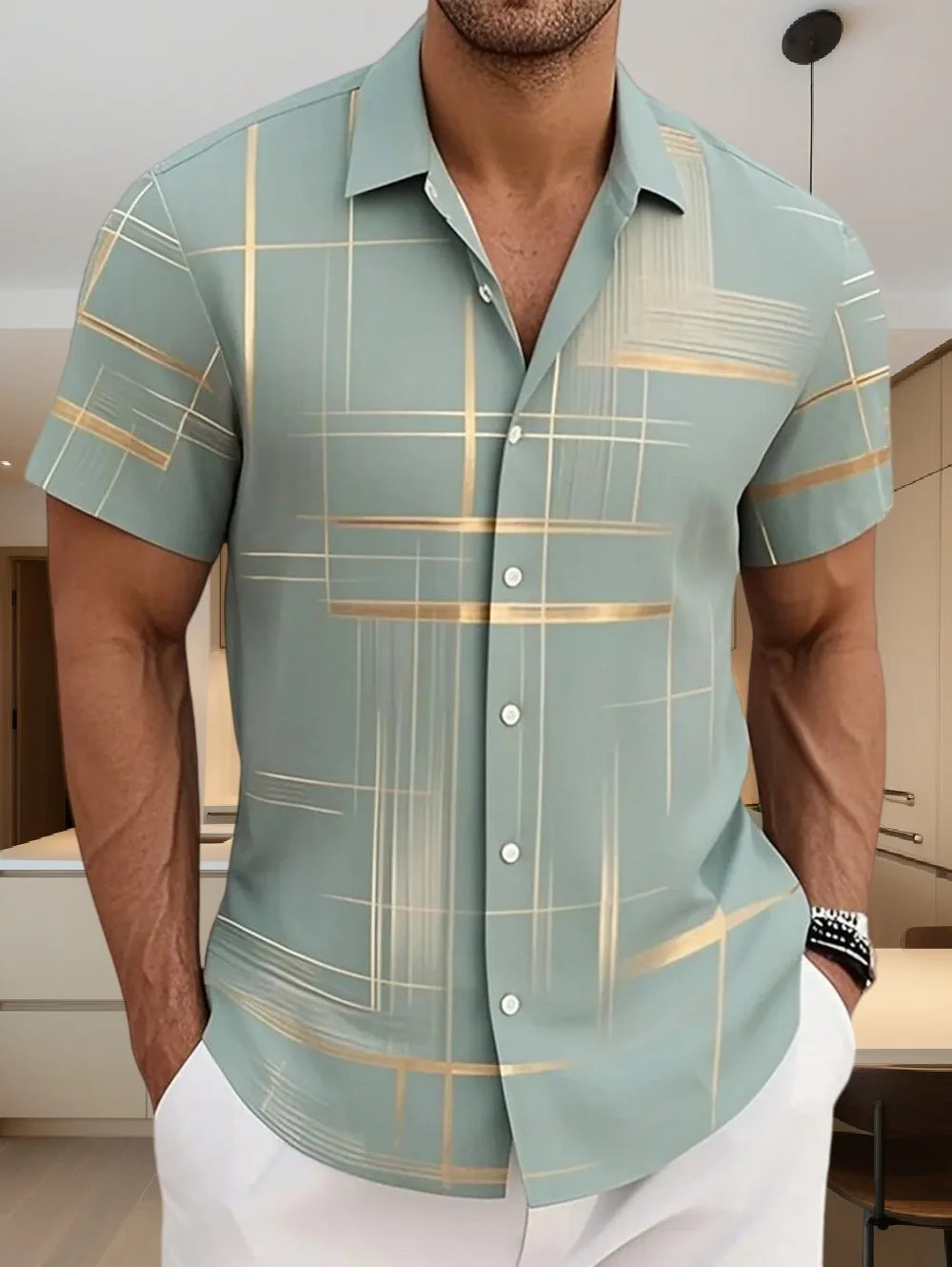 Men's Quick-Dry Short Sleeve Shirt - Loose Fit Casual (S-5XL)