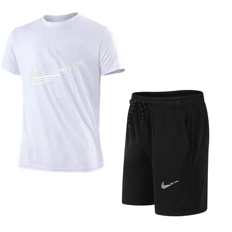 Conjunto de chándal de verano para hombre – Camiseta y pantalón corto