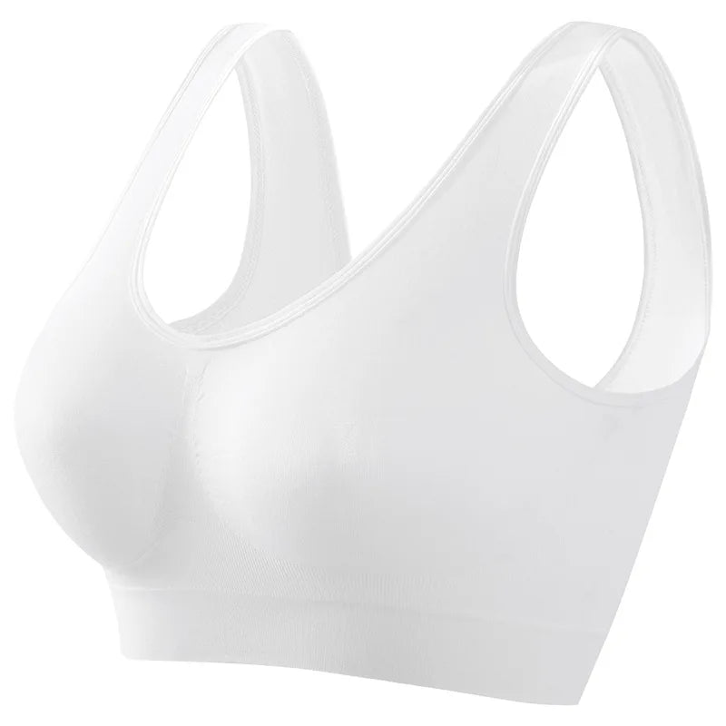 Sujetador Push-Up Sin Costuras para Mujer, Bralette Deportivo sin Aros, Top Corto, Lencería Sexy Lisa, Sin Relleno, Transpirable, Tallas Grandes, Sujetador Tipo Top S-5XL