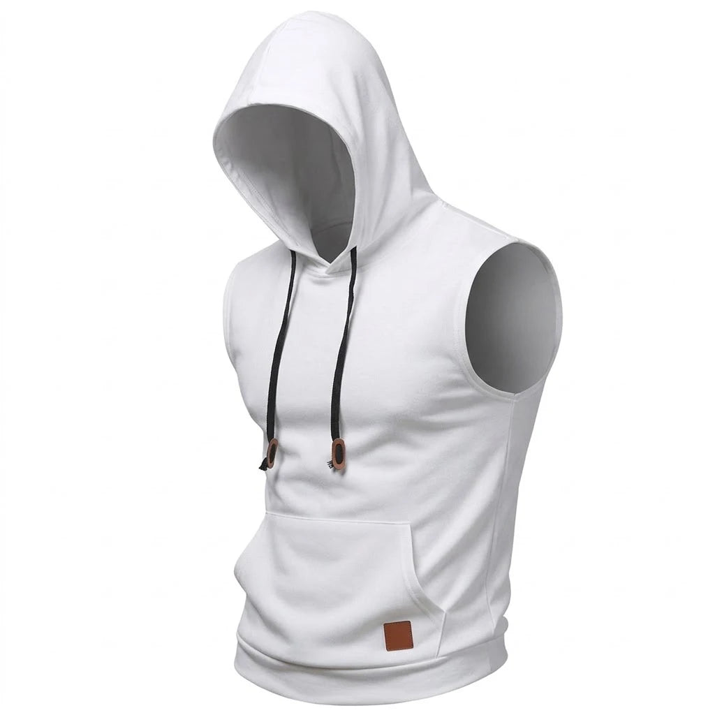 Unisex Sleeveless Hoodie Vest – Lightweight Relaxed Fit Hooded Tank Top