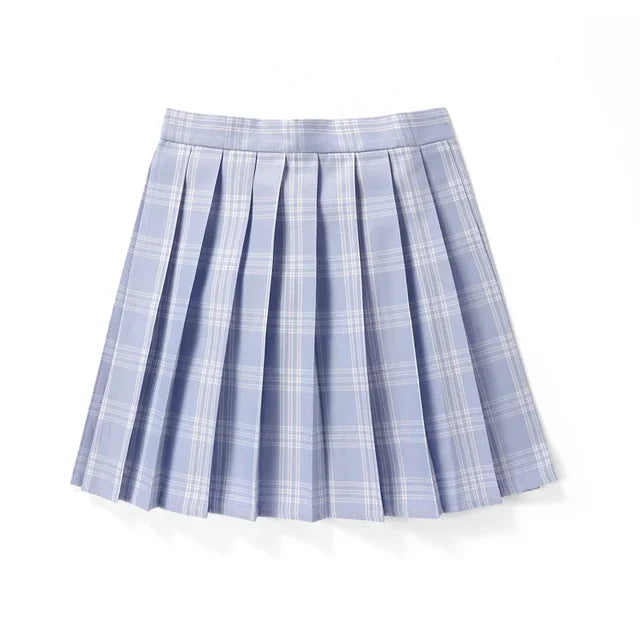 Plaid Pleated Mini Skirt