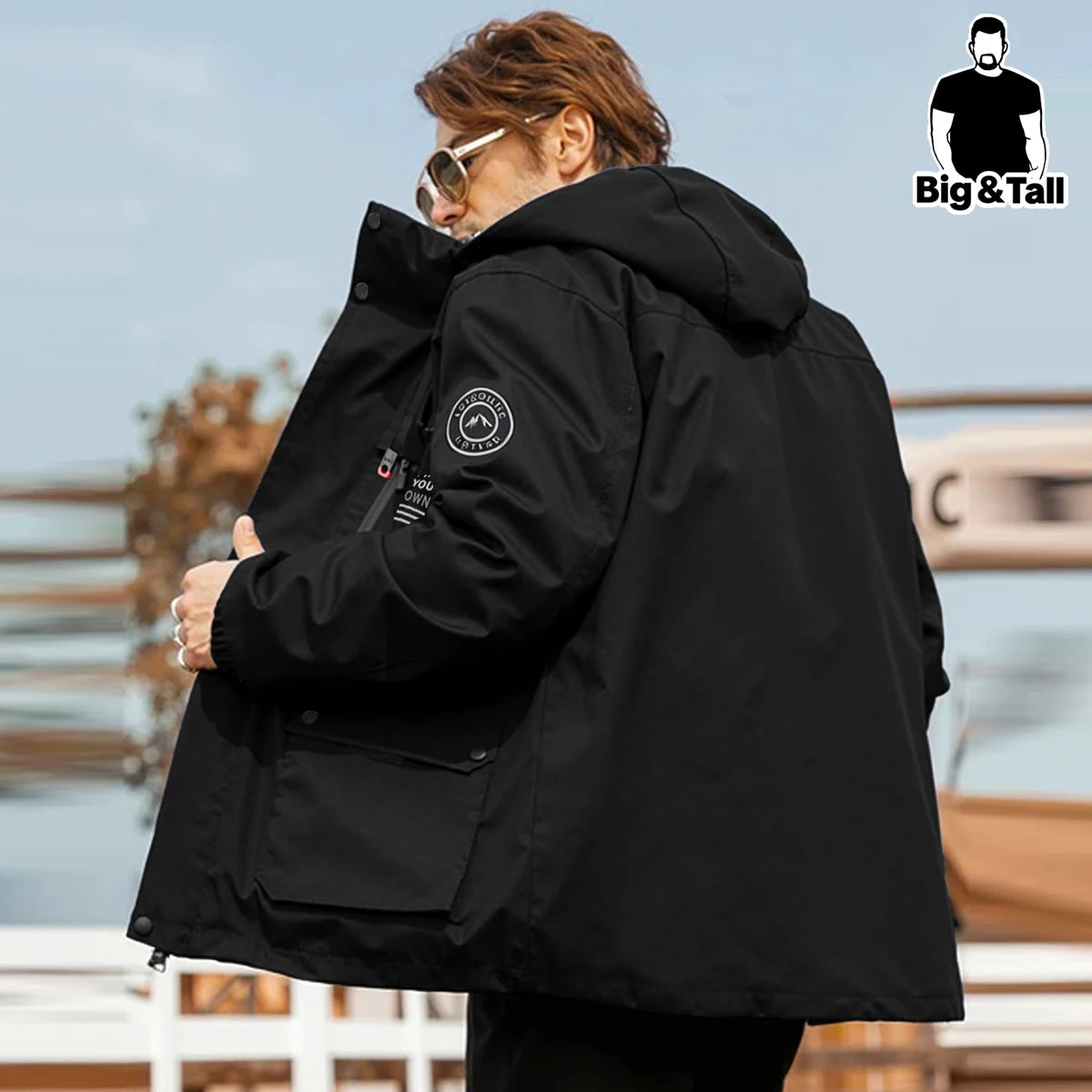 Multi-Pocket Hooded Utility Jacket