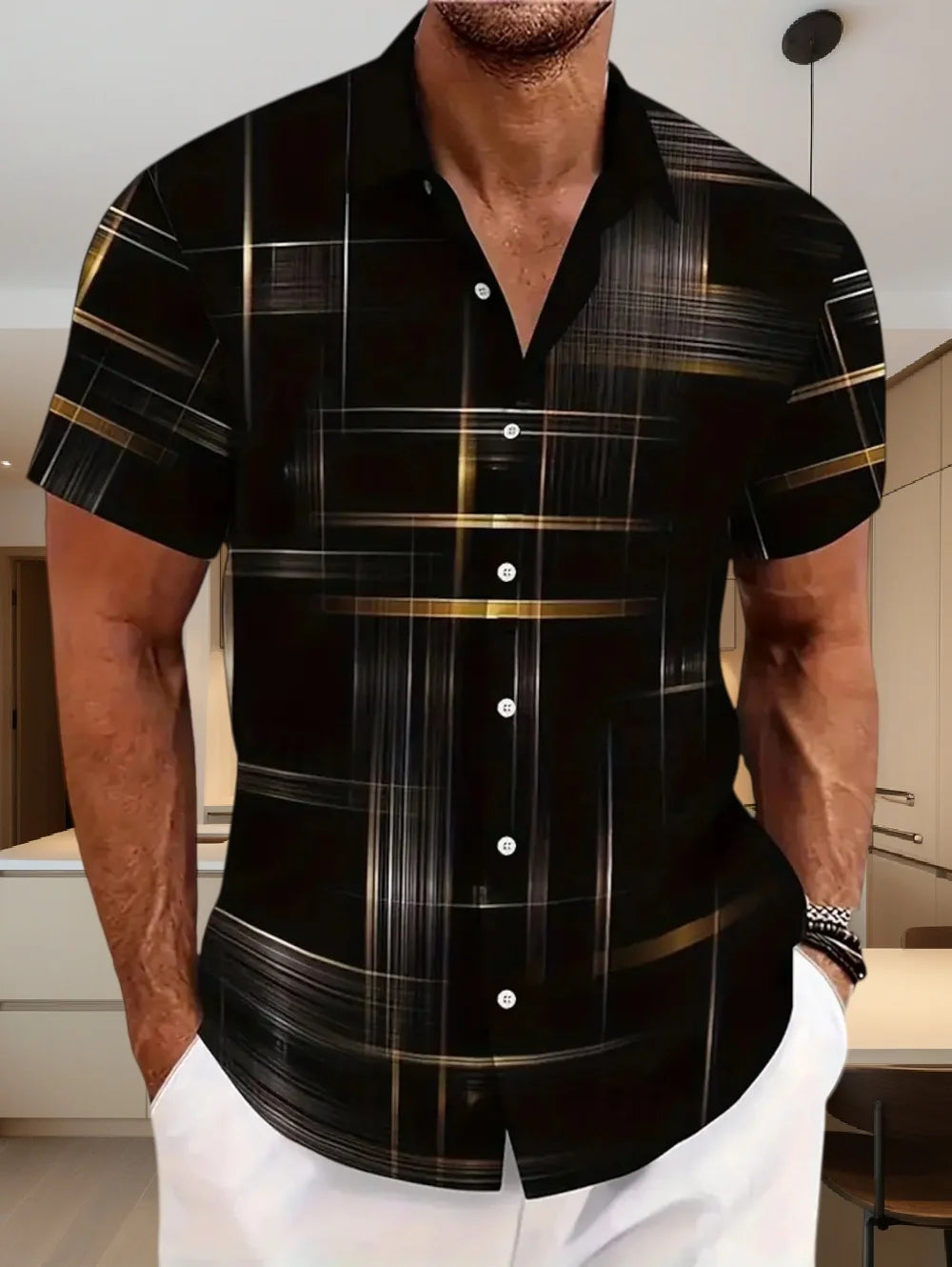 Men's Quick-Dry Short Sleeve Shirt - Loose Fit Casual (S-5XL)